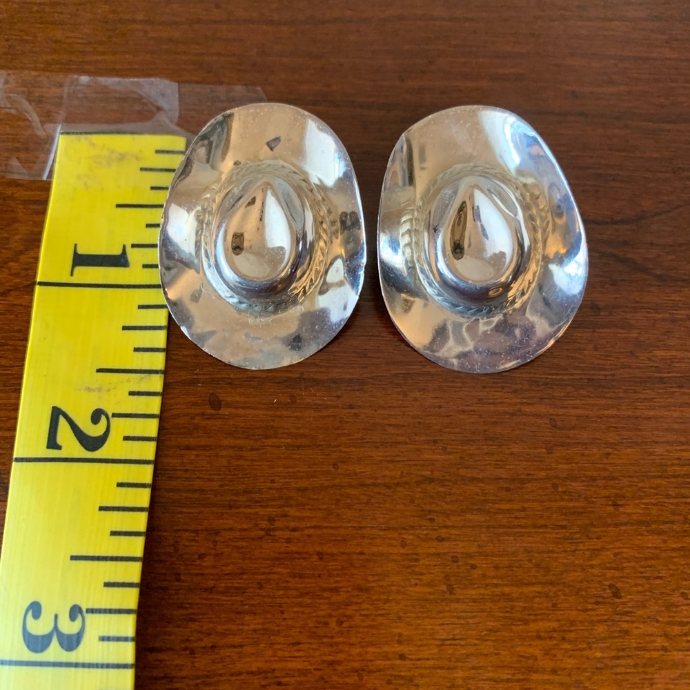 Adorable-Sterling Silver Cowboy Hat earrings
